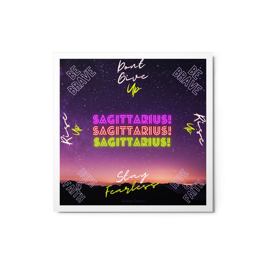 Sagittarius Motivation Metal Prints