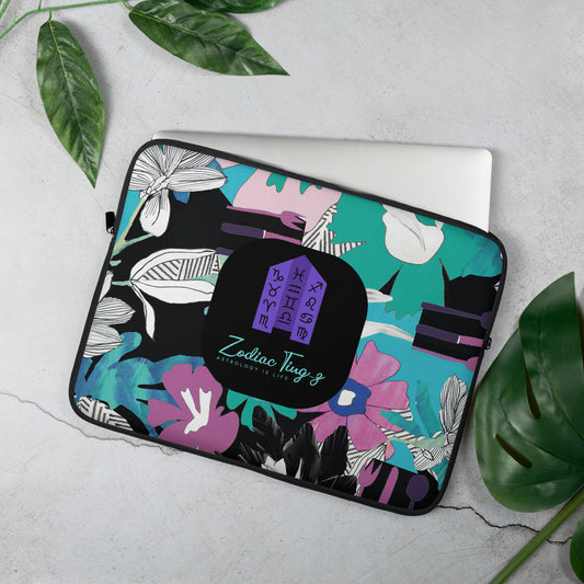 Z.T. LOGO Floral Laptop Sleeve