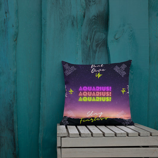 "Aquarius Motivation" Premium Pillow