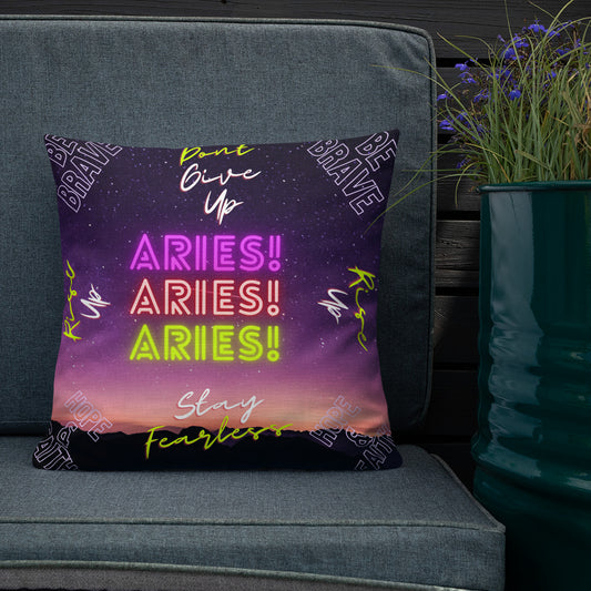 "Aries Motivation" Premium Pillow