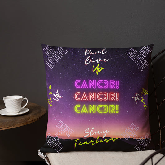 "Cancer Motivation" Premium Pillow
