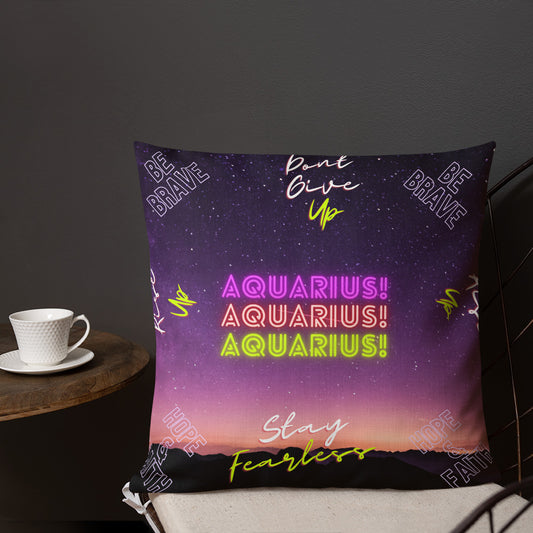 "Aquarius Motivation" Premium Pillow