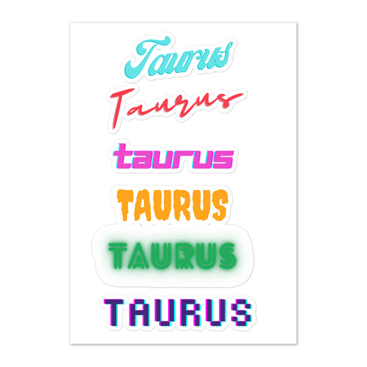 Taurus Sticker sheet