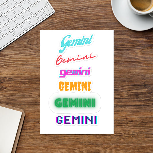 Gemini Sticker sheet