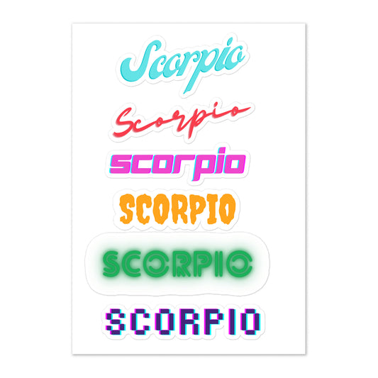 Scorpio Sticker sheet