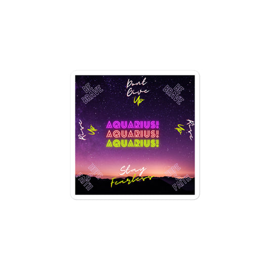 "Aquarius Motivation" Bubble-free stickers