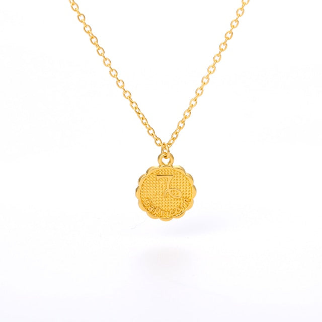 Scalloped Zodiac Necklace