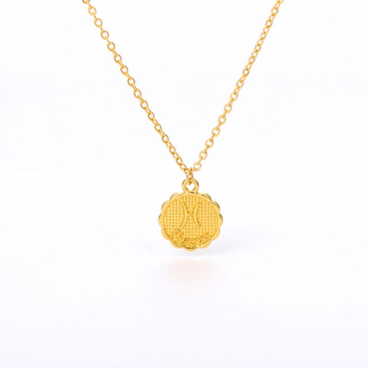 Scalloped Zodiac Necklace