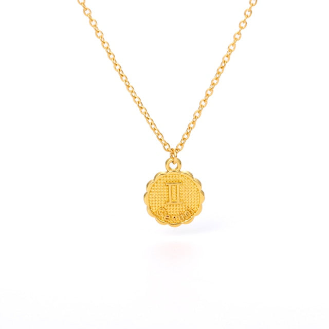 Scalloped Zodiac Necklace