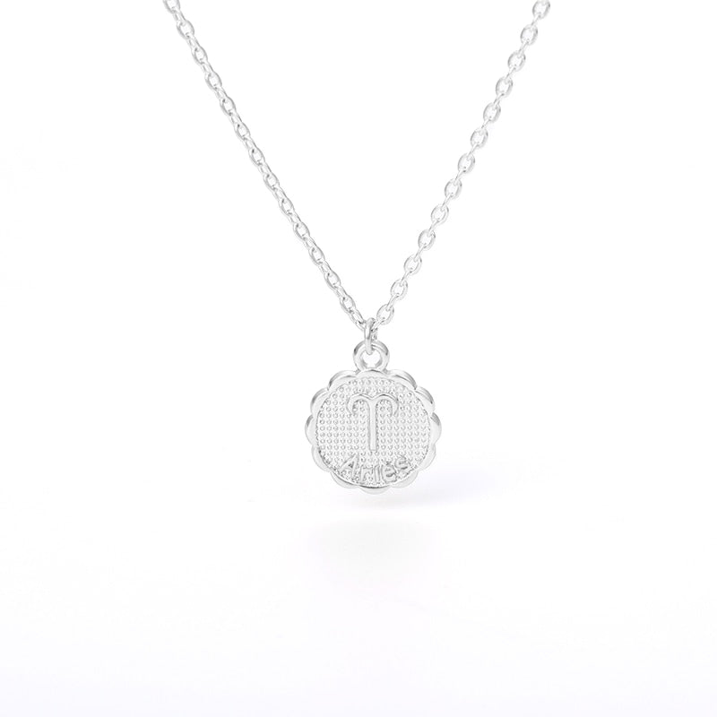 Scalloped Zodiac Necklace