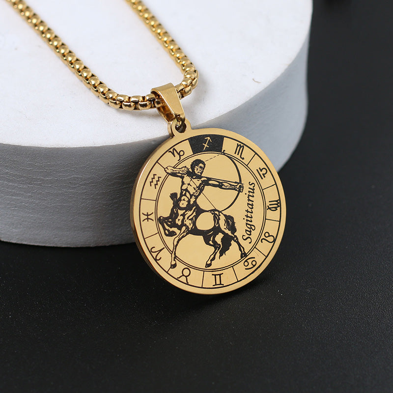 Zodiac Wheel Necklace