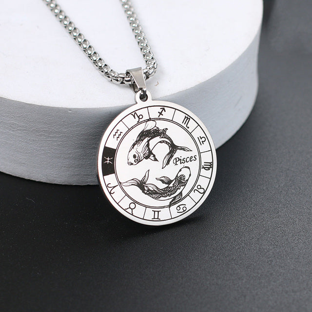 Zodiac Wheel Necklace