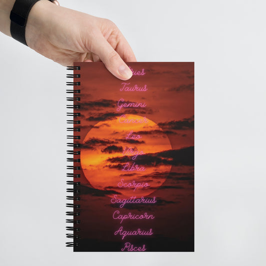 Blood Full Moon Spiral notebook