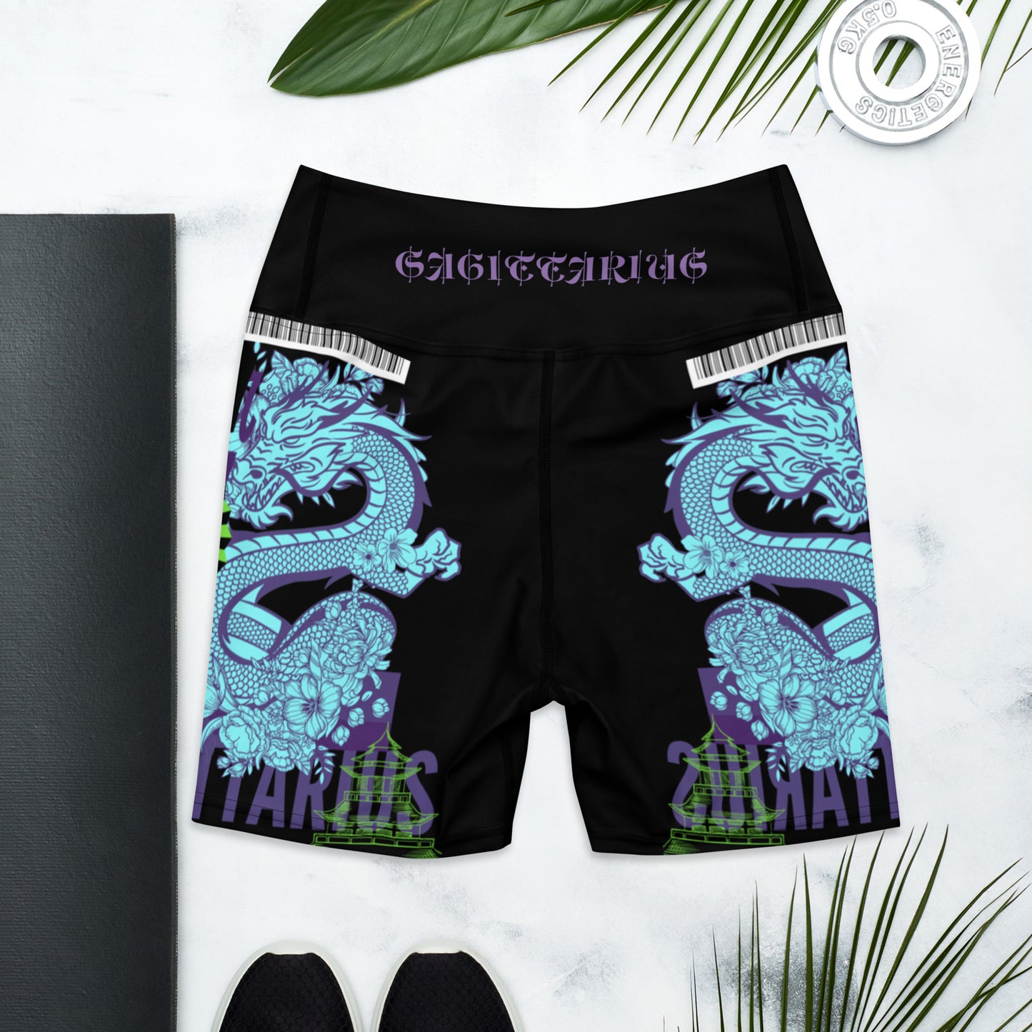 Sagittarius Dragon Yoga Shorts