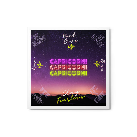 Capricorn Motivation Metal Prints