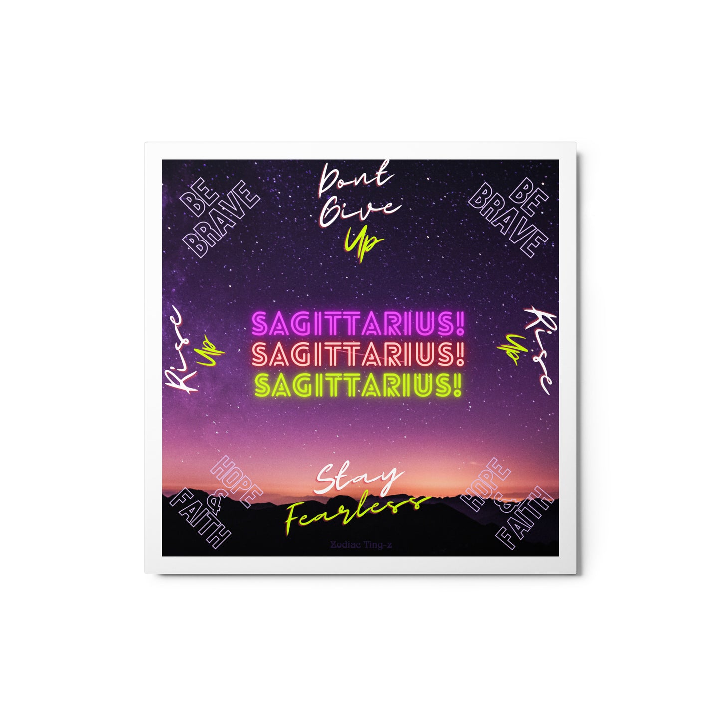 Sagittarius Motivation Metal Prints