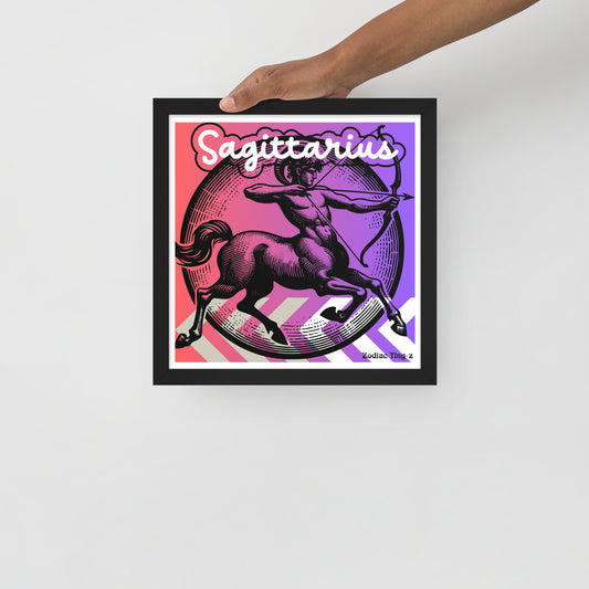 Sagittarius Deco Framed