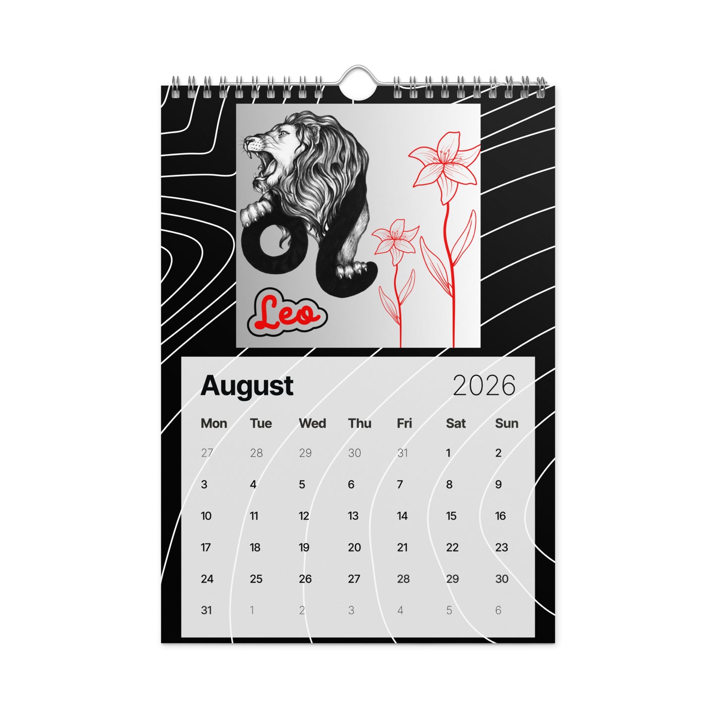 Zodiac Ting-z Wall Calendar (2026)