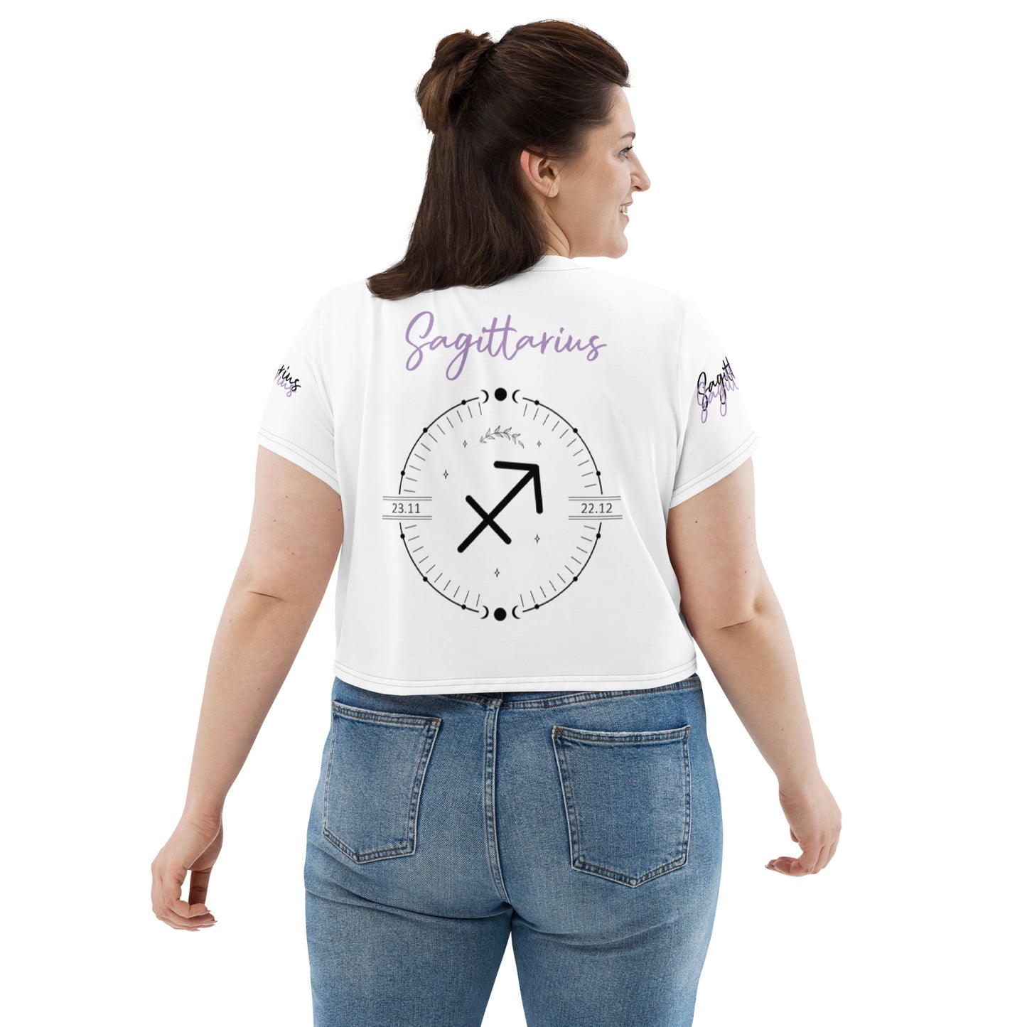 Sagittarius Power Color Crop Tee