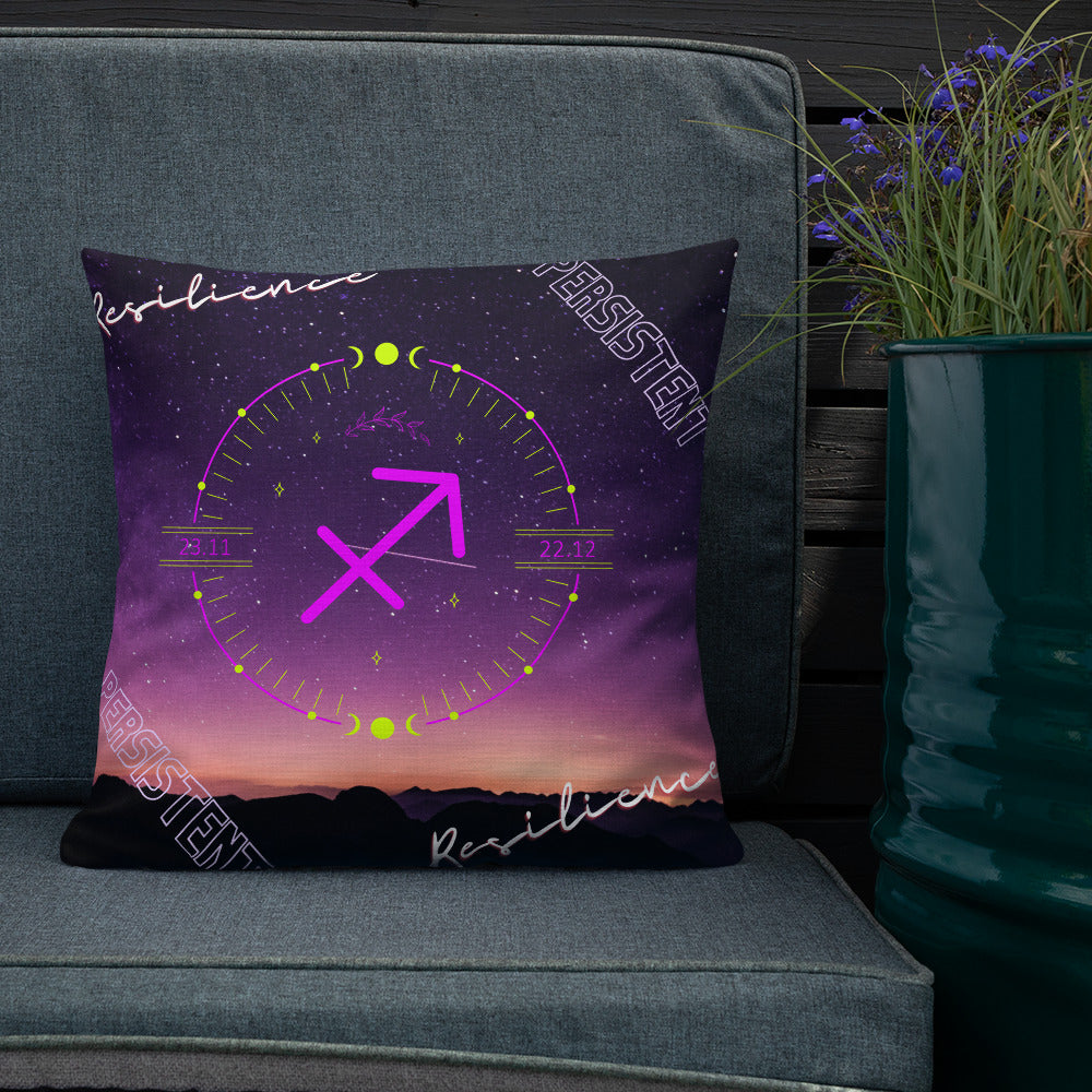 "Sagittarius Motivation" Premium Pillow