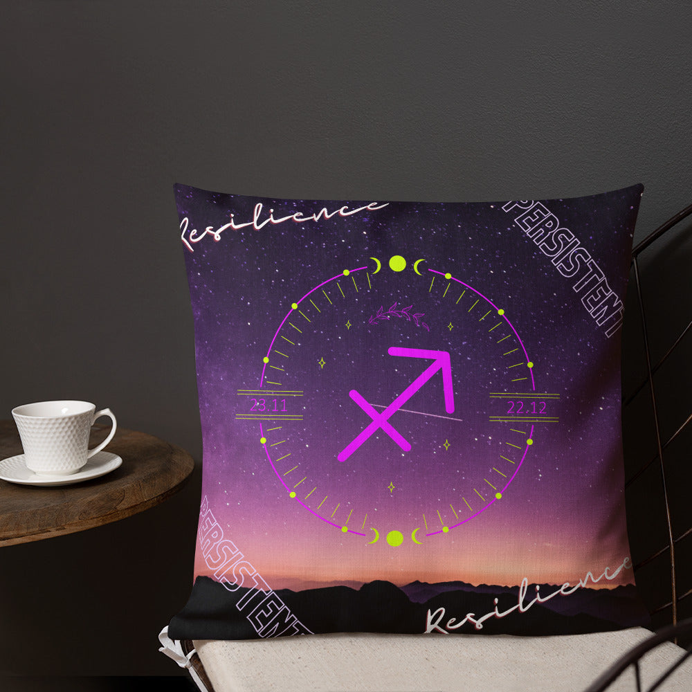 "Sagittarius Motivation" Premium Pillow