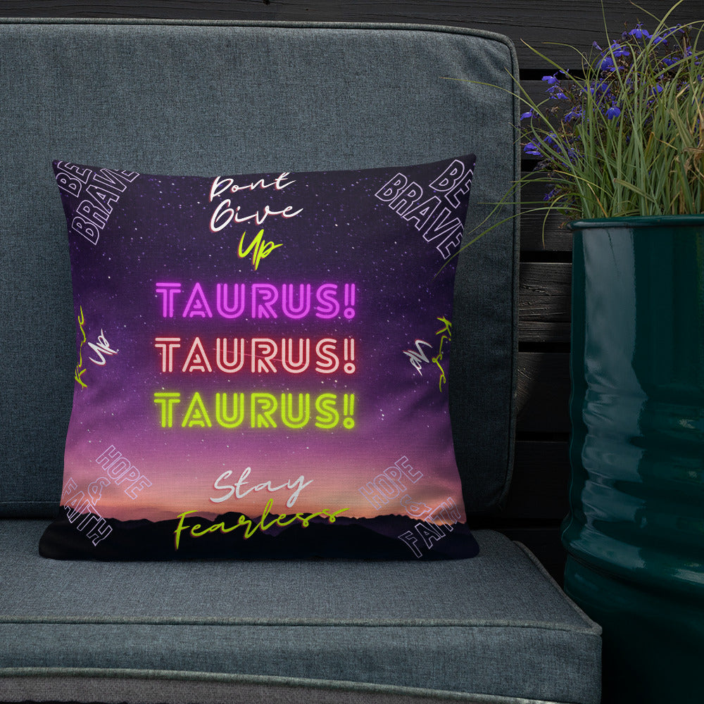 "Taurus Motivation" Premium Pillow