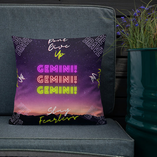 "Gemini Motivation" Premium Pillow