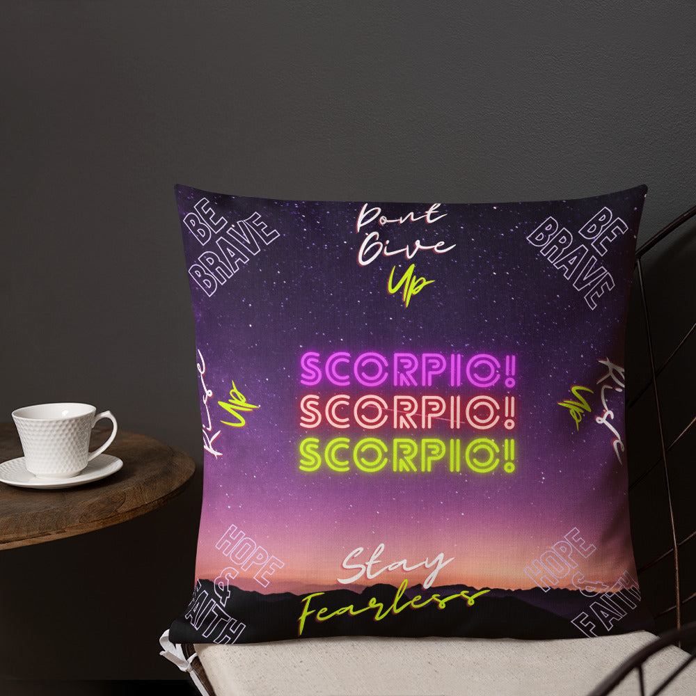 "Scorpio Motivation" Premium Pillow