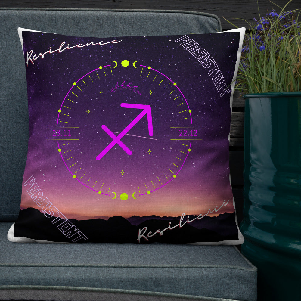 "Sagittarius Motivation" Premium Pillow