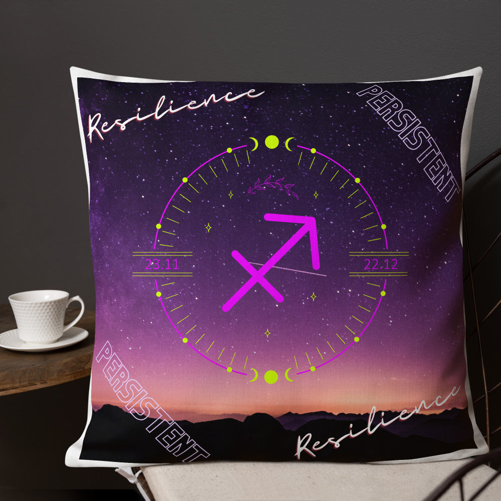 "Sagittarius Motivation" Premium Pillow