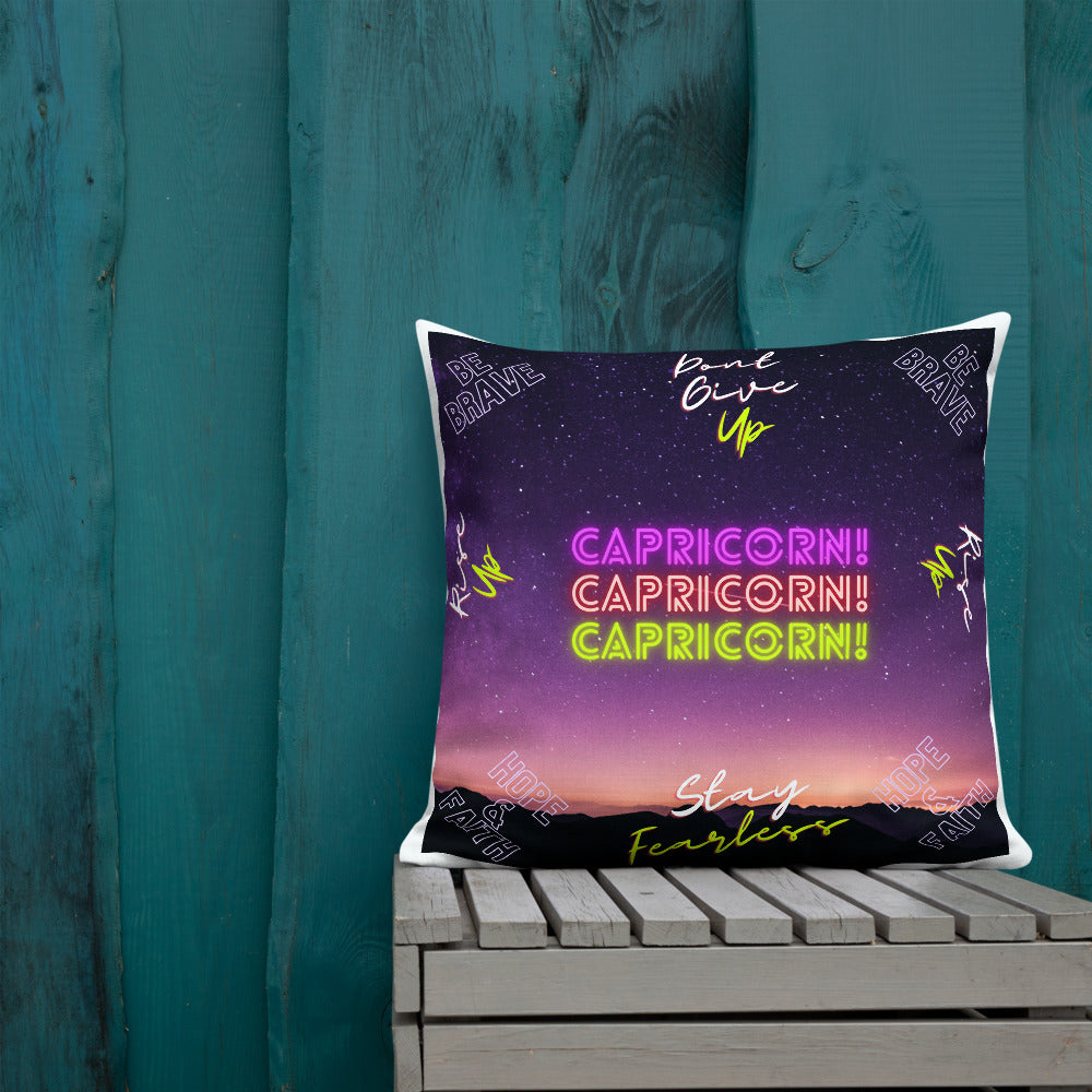 "Capricorn Motivation" Premium Pillow