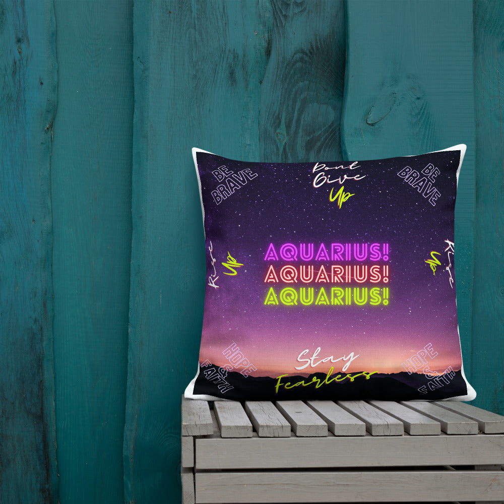 "Aquarius Motivation" Premium Pillow