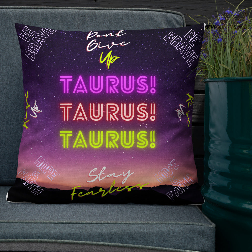 "Taurus Motivation" Premium Pillow