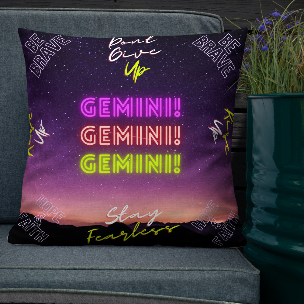 "Gemini Motivation" Premium Pillow