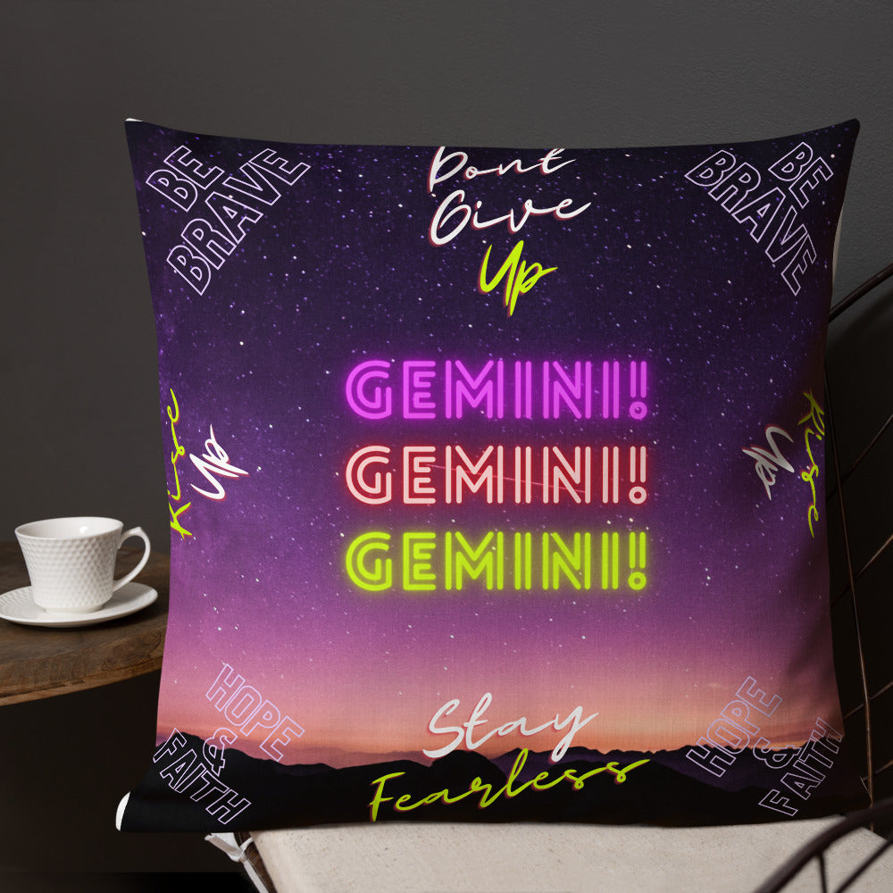 "Gemini Motivation" Premium Pillow