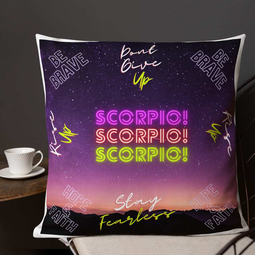 "Scorpio Motivation" Premium Pillow