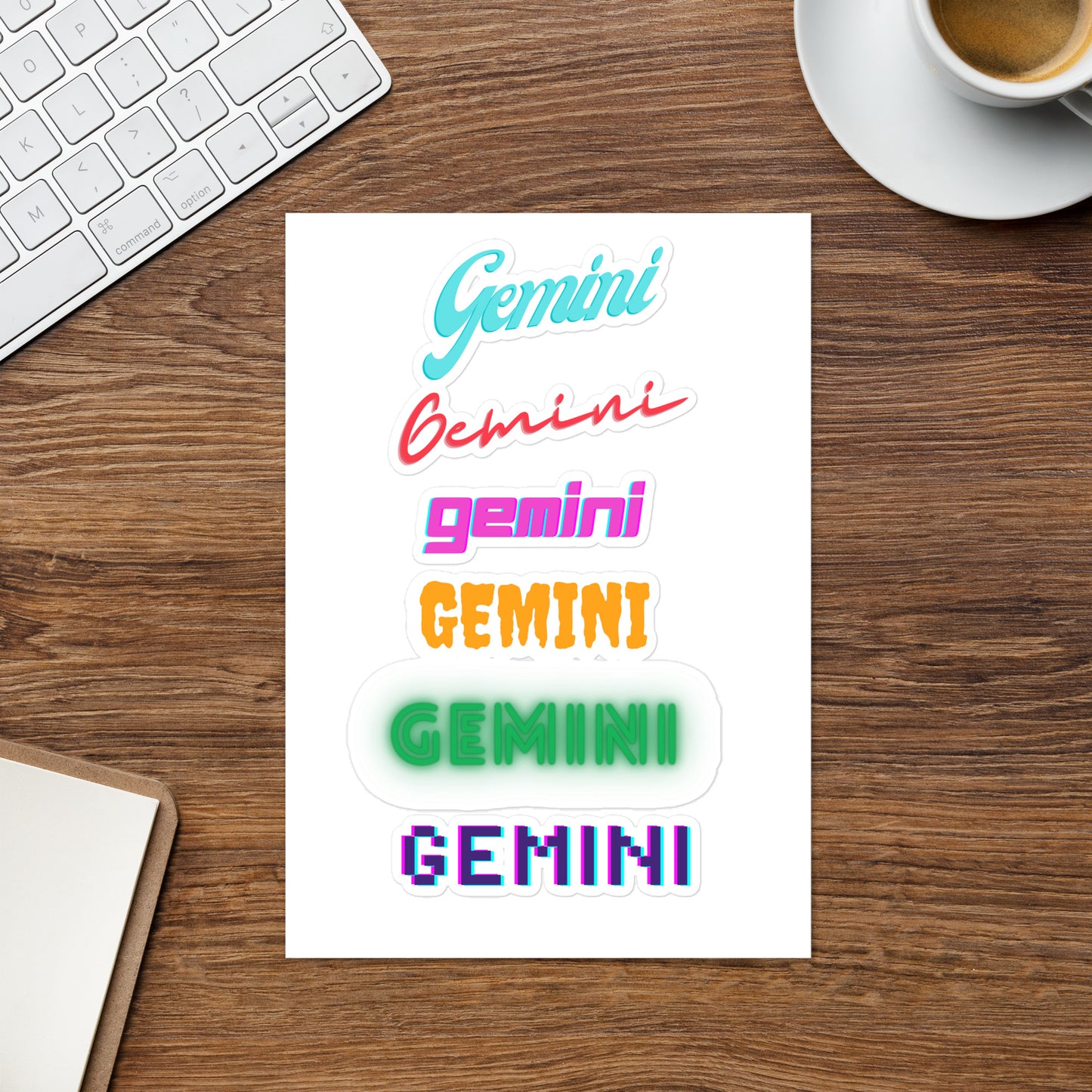 Gemini Sticker sheet