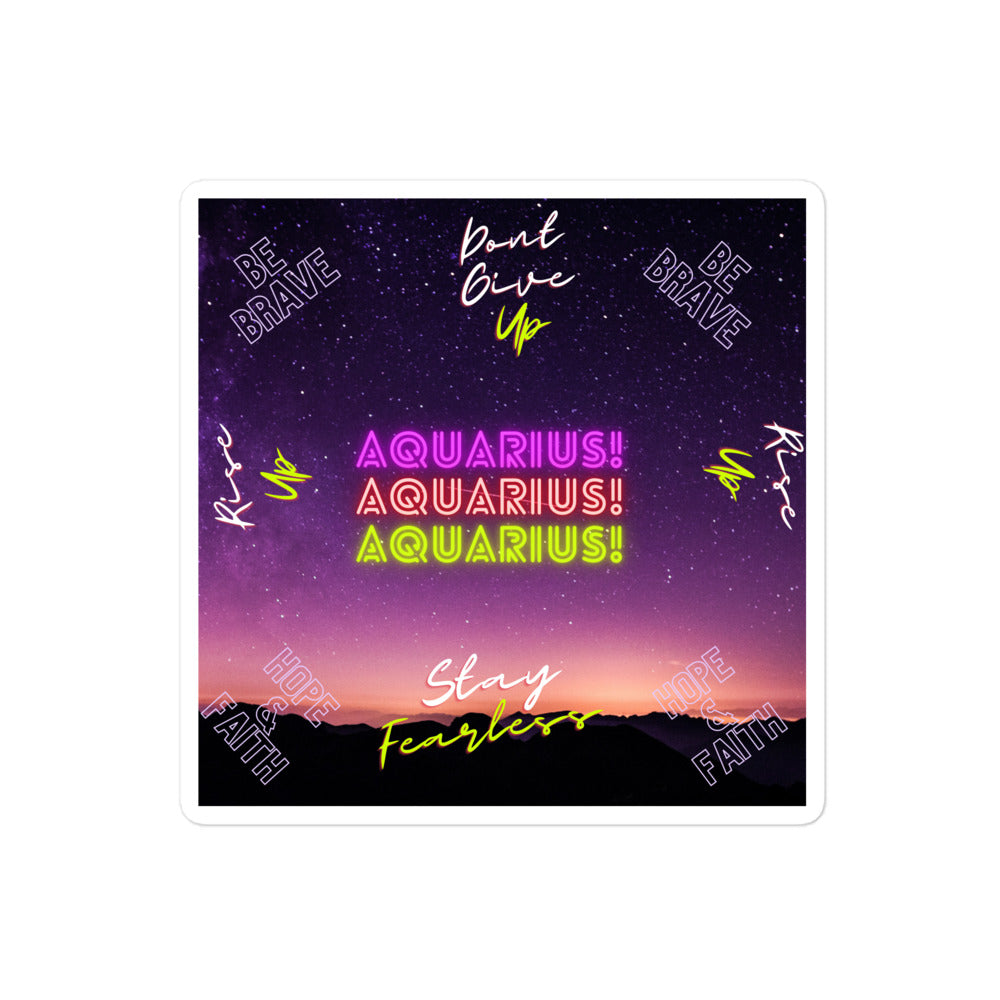 "Aquarius Motivation" Bubble-free stickers