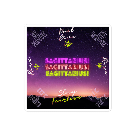 "Sagittarius Motivation" Bubble-free stickers