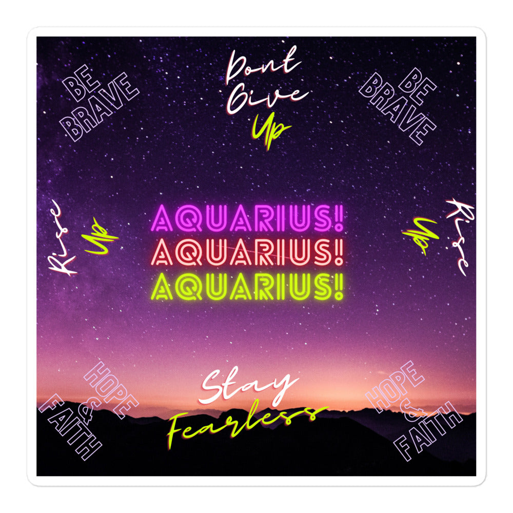 "Aquarius Motivation" Bubble-free stickers