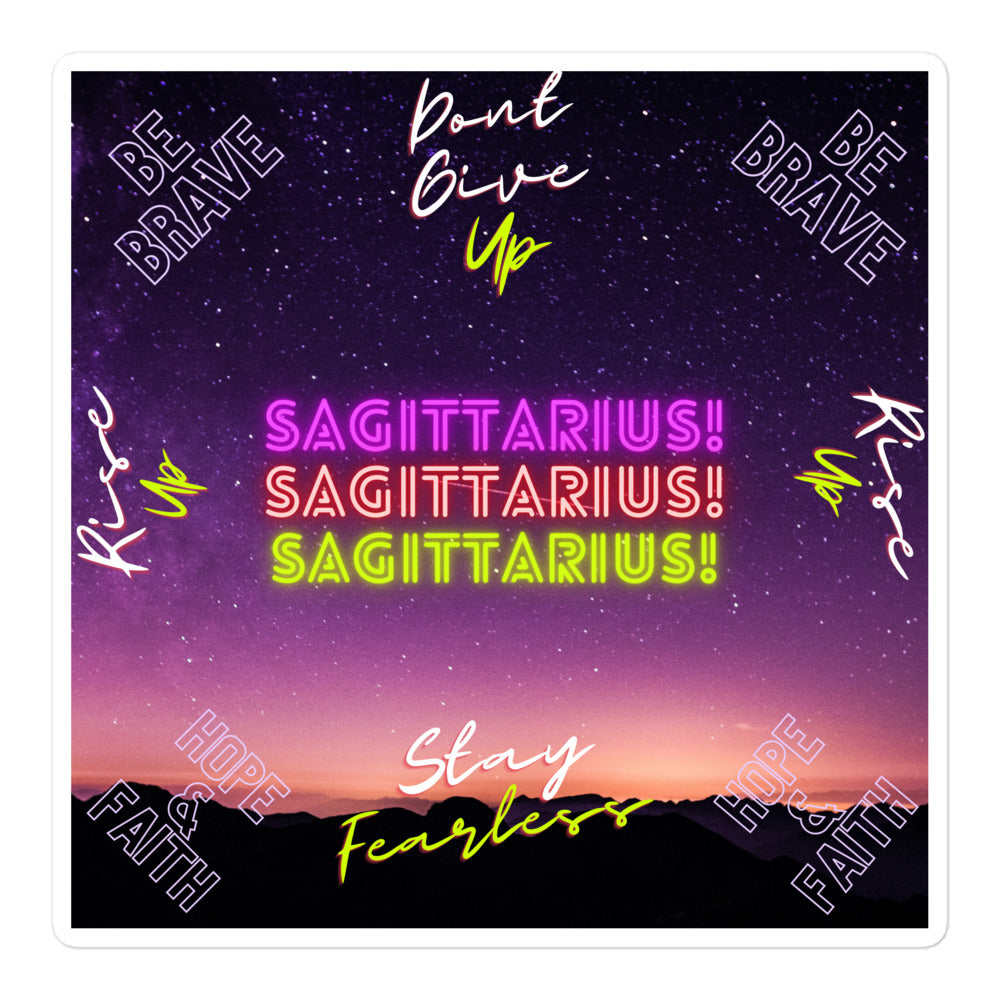 "Sagittarius Motivation" Bubble-free stickers