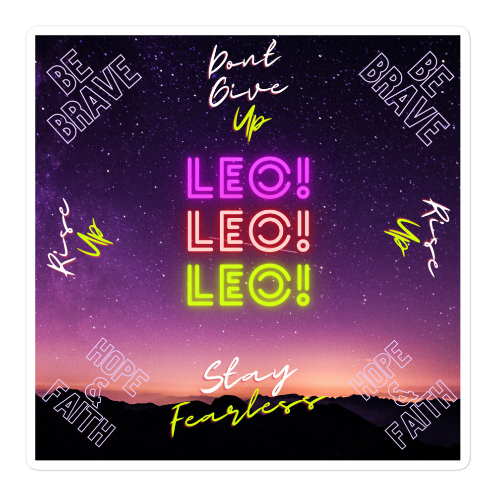 "Leo Motivation" Bubble-free stickers