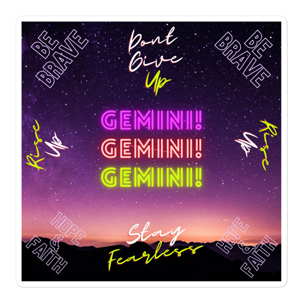 "Gemini Motivation" Bubble-free stickers