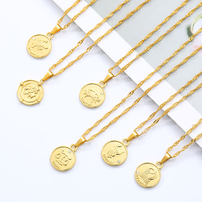 Coin Zodiac Necklace