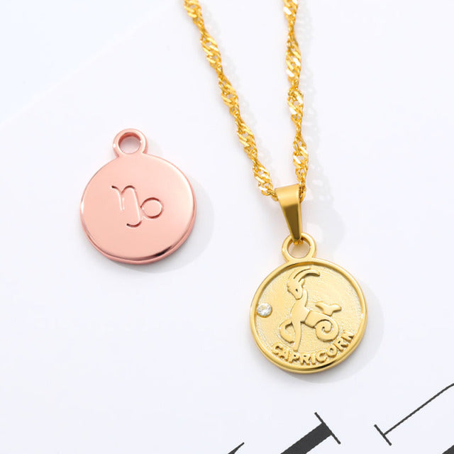 Coin Zodiac Necklace