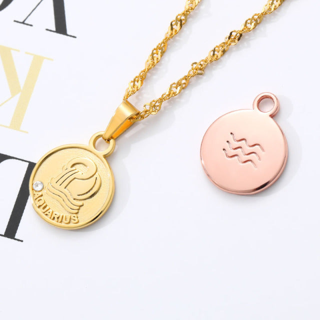 Coin Zodiac Necklace