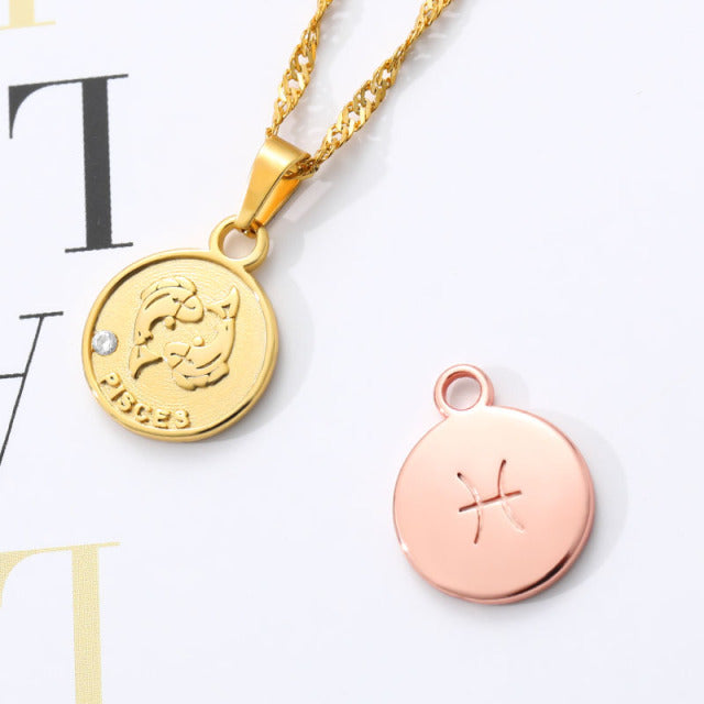 Coin Zodiac Necklace