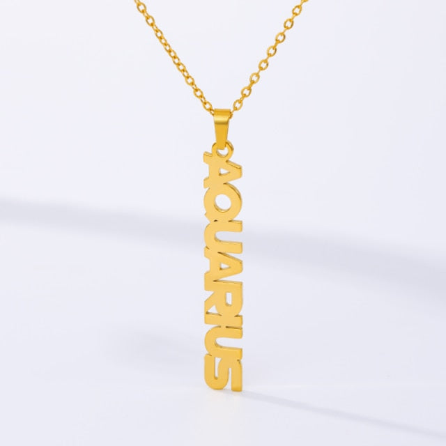 Vertical Zodiac Necklace