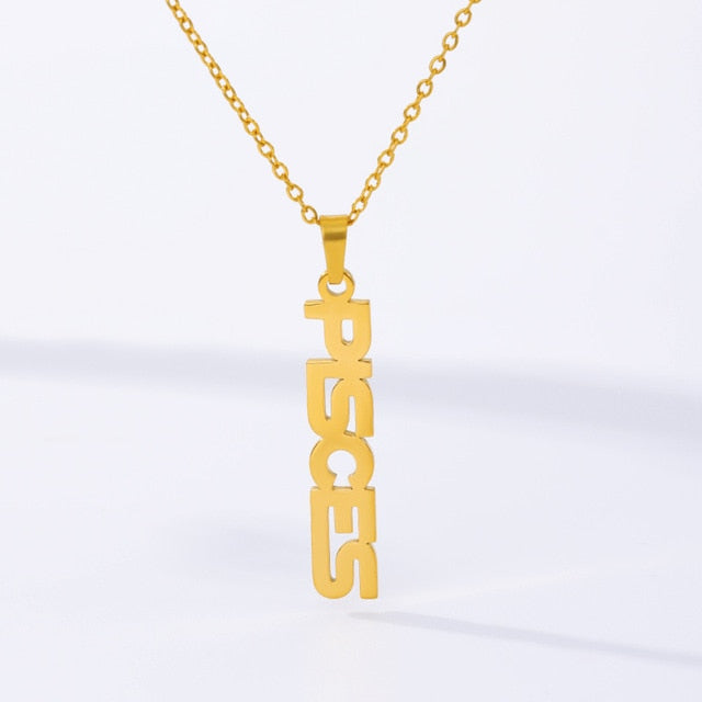 Vertical Zodiac Necklace