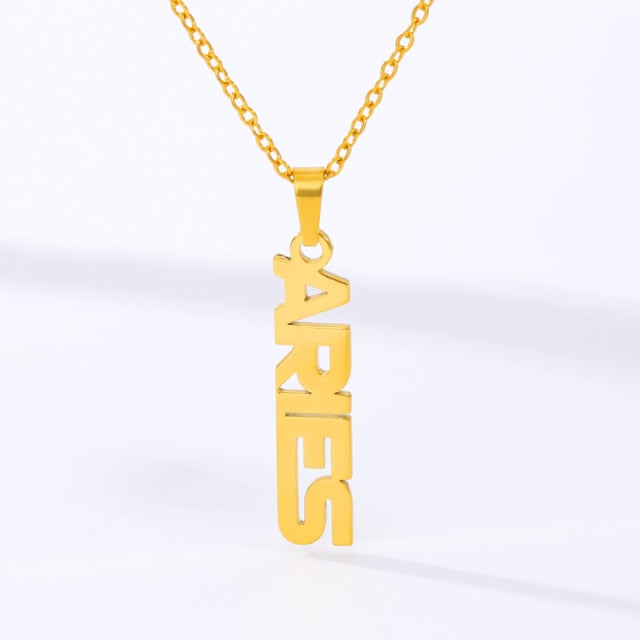 Vertical Zodiac Necklace